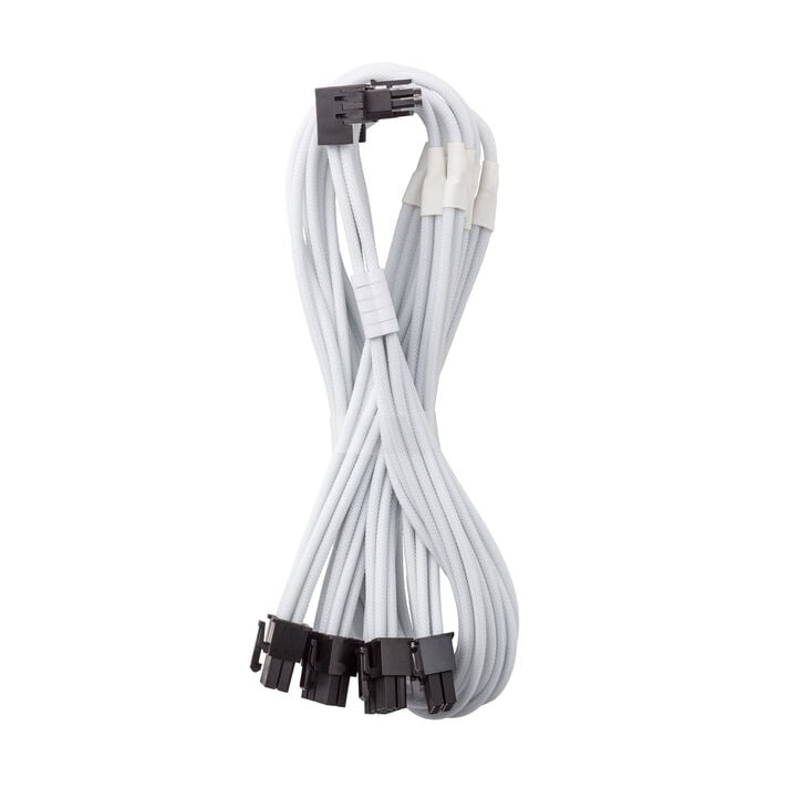CableMod C-Series Pro Anschlusskabel - Variante A, 90°, 16-Pin zu 4x 8-Pin PCIe, weiß image number 0