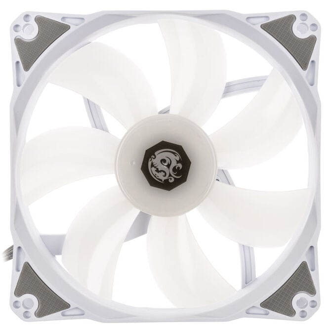 Bitspower Notos RGB PWM Fan, 120mm - white, 3-pack image number 3