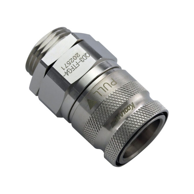 Koolance QD3 Quick-Disconnect Connection, 10mm male thread with G1/4&rdquo; female thread to Quick-Disconnect - nickel-plated image number 0