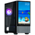 Zalman Z10 DS PC-Gehäuse, Midi-Tower, ATX, RGB, Tempered Glass - schwarz, mit LCD-Display image number null