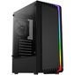 Aerocool Bionic v1 Mid Tower, RGB, Tempered Glass - Black