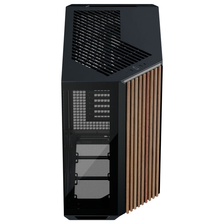 APNX V1 PC-Gehäuse, Midi-Tower, ATX, Tempered Glass - Holz, schwarz image number 4
