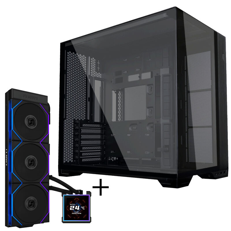 Lian Li O11 Vision Compact Gehäuse Bundle + HydroShift II LCD-S 360TL AiO - schwarz