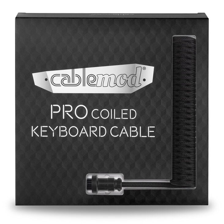 CableMod PRO Coiled Keyboard Cable USB-C zu USB Typ A, Midnight Black - 150cm image number 4