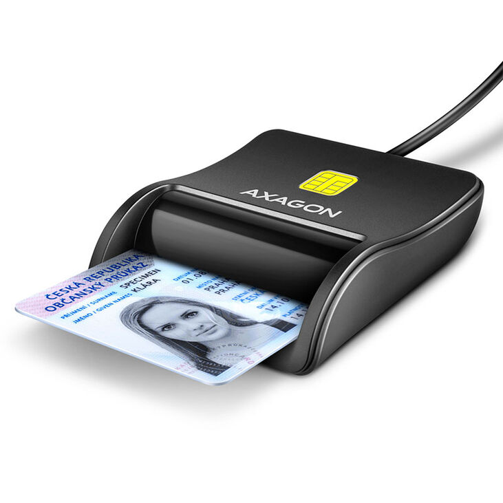 AXAGON CRE-SM3N USB Smart Card FlatReader image number 0
