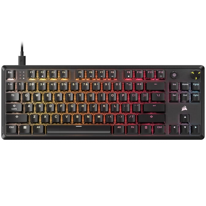 Corsair K70 Core TKL Gaming Tastatur, RGB - schwarz, Corsair MLX Red V2 Switches image number 1
