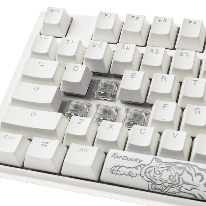 Ducky One 3 Classic Pure White Gaming Tastatur, RGB LED - MX-Speed-Silver (US) image number 4