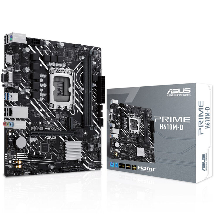 ASUS Prime H610M-D, Intel H610 motherboard, LGA 1700 socket, DDR5 image number 0