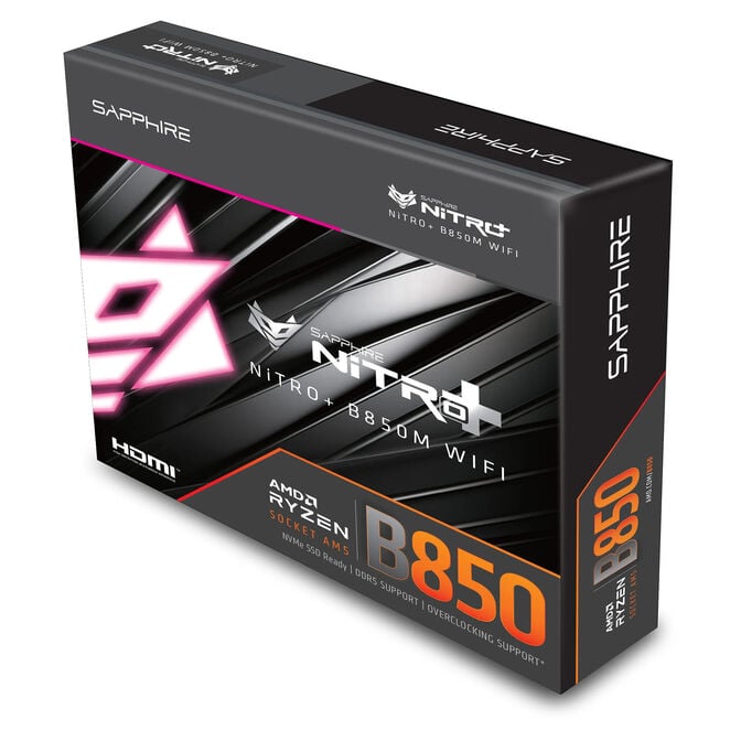 Sapphire Nitro+ B850M WiFi Mainboard, Sockel AM5, AMD B850, mATX, DDR5 image number 6