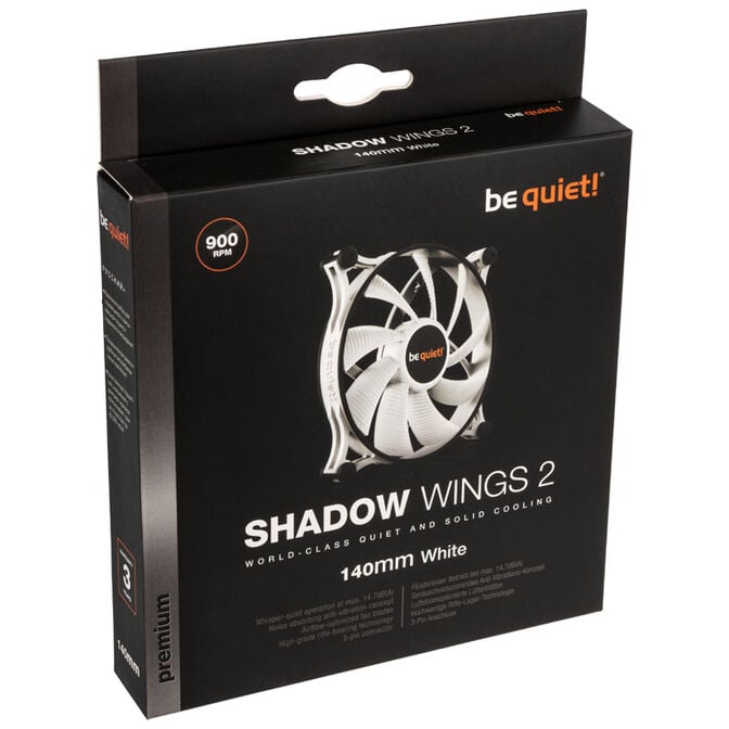 be quiet! Shadow Wings 2 White L&uuml;fter - 140mm, wei&szlig; image number 5