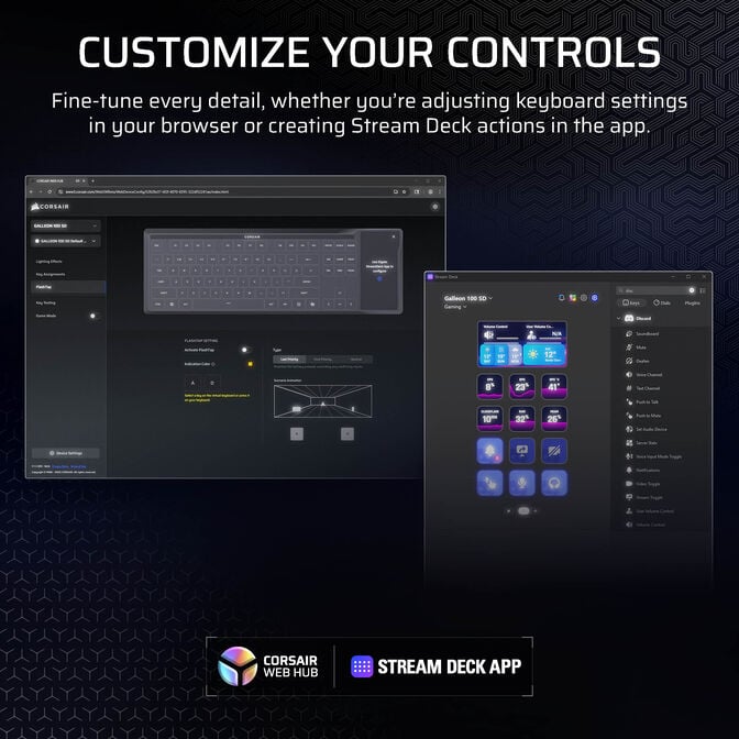 CORSAIR Galleon 100 SD Gaming-Tastatur, Full-Size, integriertes Stream Deck, Hot-Swap, DE - schwarz image number 41