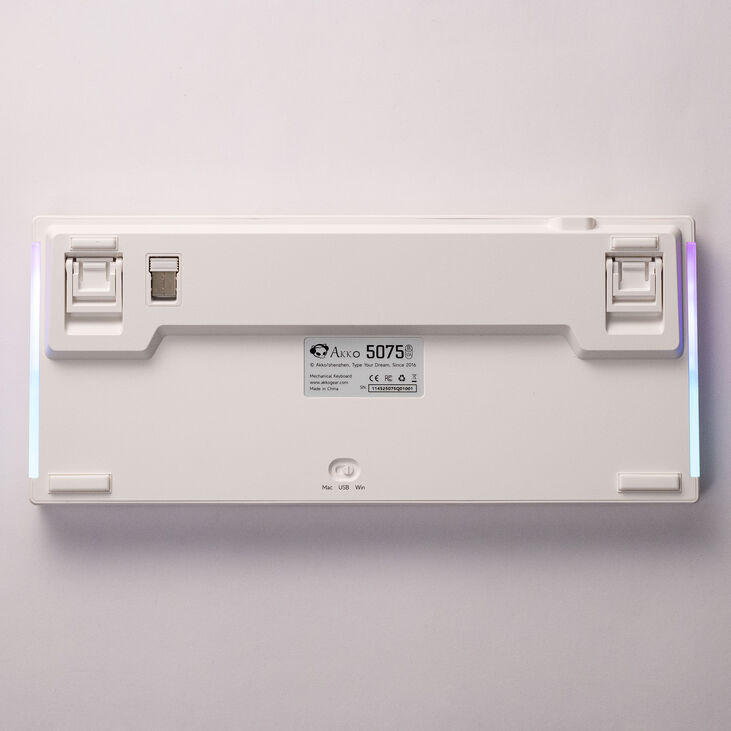 AKKO 5075B Via Barebone Gaming Keyboard, 75% - ANSI, Moon White image number 6
