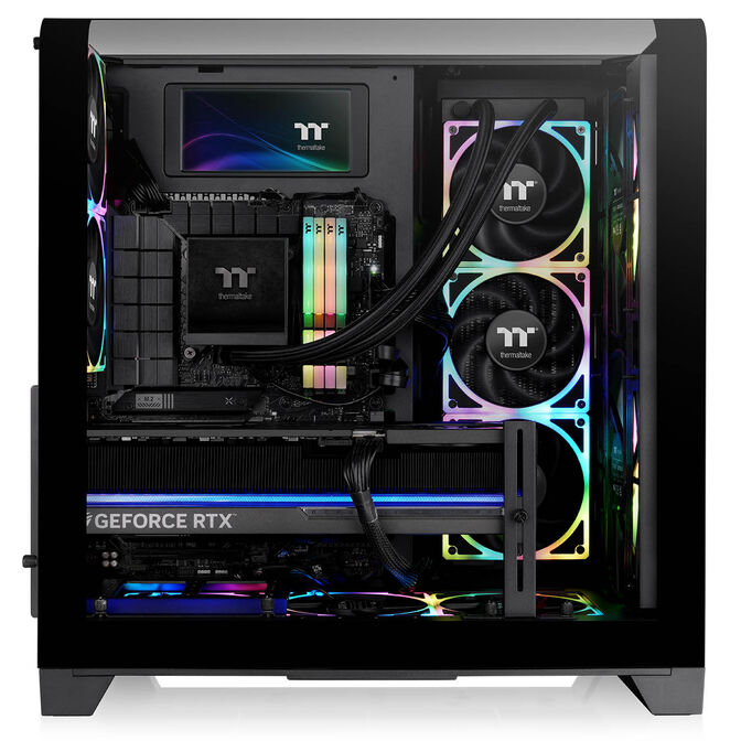 Thermaltake View 390 Air PC Case, Mid Tower, ATX, ARGB, Tempered Glass - Black image number 6