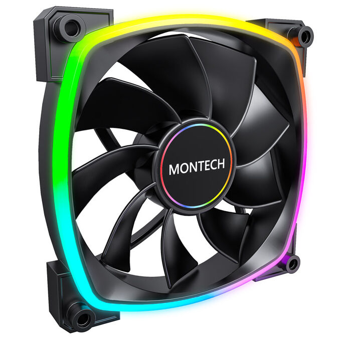 Montech RX140 PWM ARGB Reverse L&uuml;fter - 140mm, schwarz image number 0