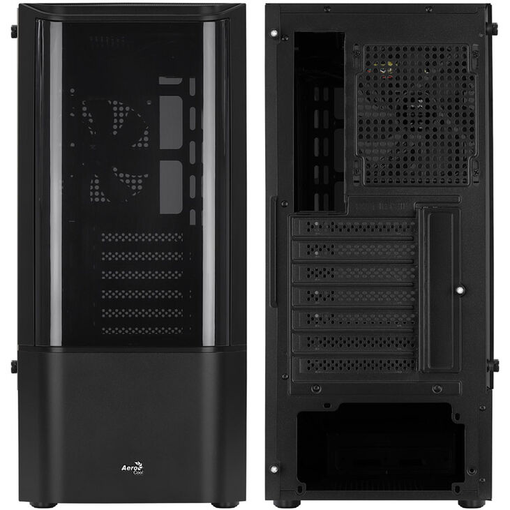 Aerocool Quantum v1 Mid Tower, Tempered Glass - Black image number 2