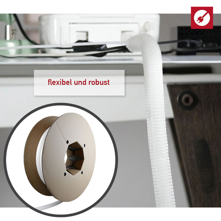 LABEL THE CABLE PRO Kabelschlauch 25m - weiß image number 3
