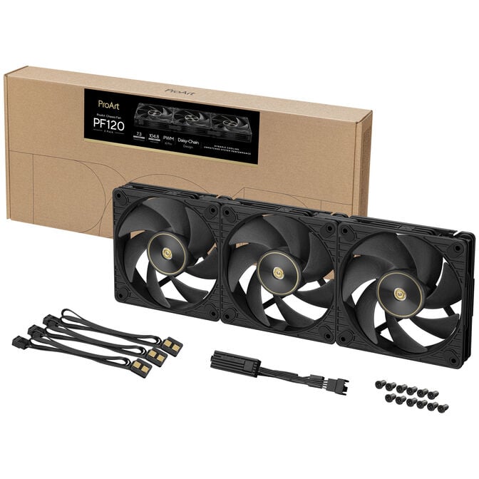 ASUS ProArt PF120 PWM Geh&auml;usel&uuml;fter, 3.000 U/min, 28 mm - 3er-Pack, schwarz image number 16