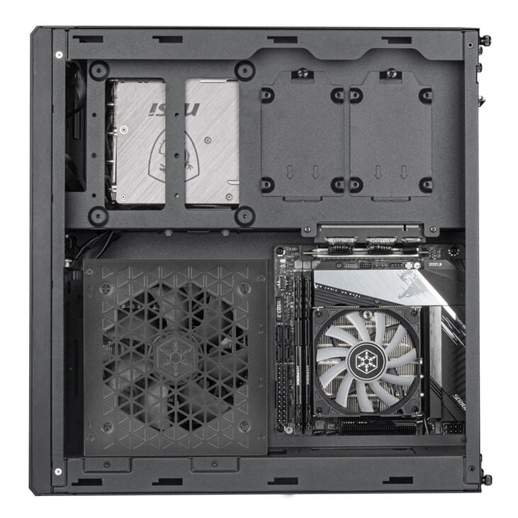 SilverStone SST-ML12B Milo Slim HTPC Micro-ATX Gehäuse - schwarz image number 7