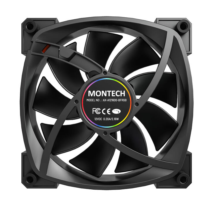 Montech AX120 PWM ARGB Fan, 3-pack, black - 120mm image number 4