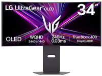 LG UltraGear OLED GX9 34GX900A-B 34-inch UWQHD Curved Gaming Monitor, 240Hz, OLED, G-SYNC Compatible