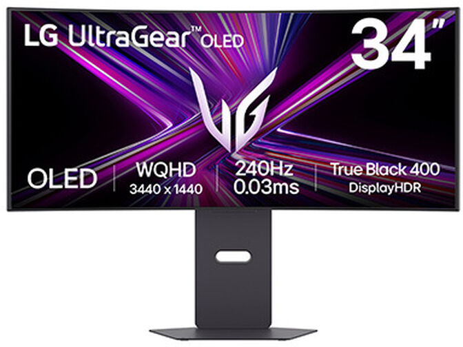 LG UltraGear OLED GX9 34GX900A-B 34-inch UWQHD Curved Gaming Monitor, 240Hz, OLED, G-SYNC Compatible image number 0