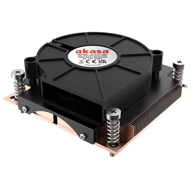 Akasa AK-CC7401BT01 1U Low Profile CPU Cooler - LGA 1700 Socket image number 0