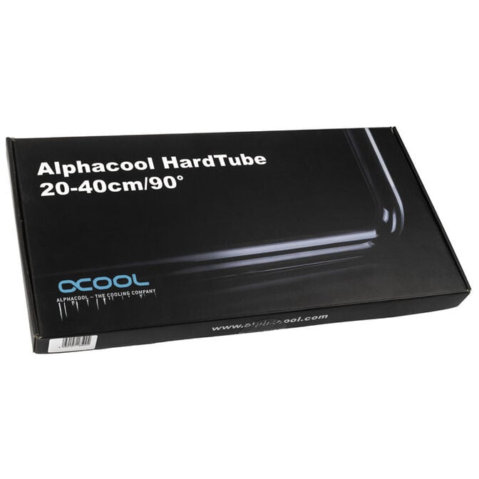 Alphacool HardTube 16/11mm Borosilicate Glass 90 Degree Angle 20/40cm - clear image number 2