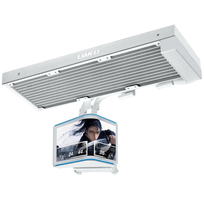 Lian Li HydroShift II OLED Curved 360 Fanless AiO-Wasserk&uuml;hlung, 360 mm, OLED-Display - wei&szlig; image number 0