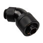 Alphacool HF connection 45 degrees G1/4 inch female thread to 16/10mm - rotatable, black
