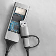 AXAGON ADE-TXCA Gigabit Ethernet  Adapter, USB-C + USB-A - titangrau image number null