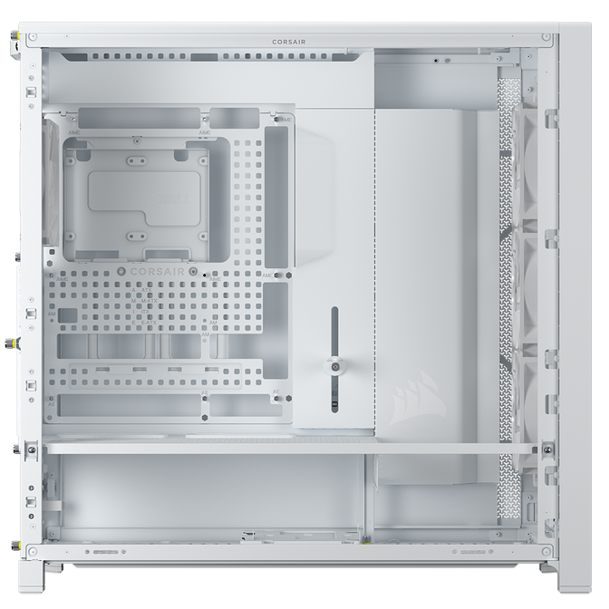 Corsair Frame 5000D PC Case, Mid-Tower, E-ATX, Tempered Glass - White image number 4