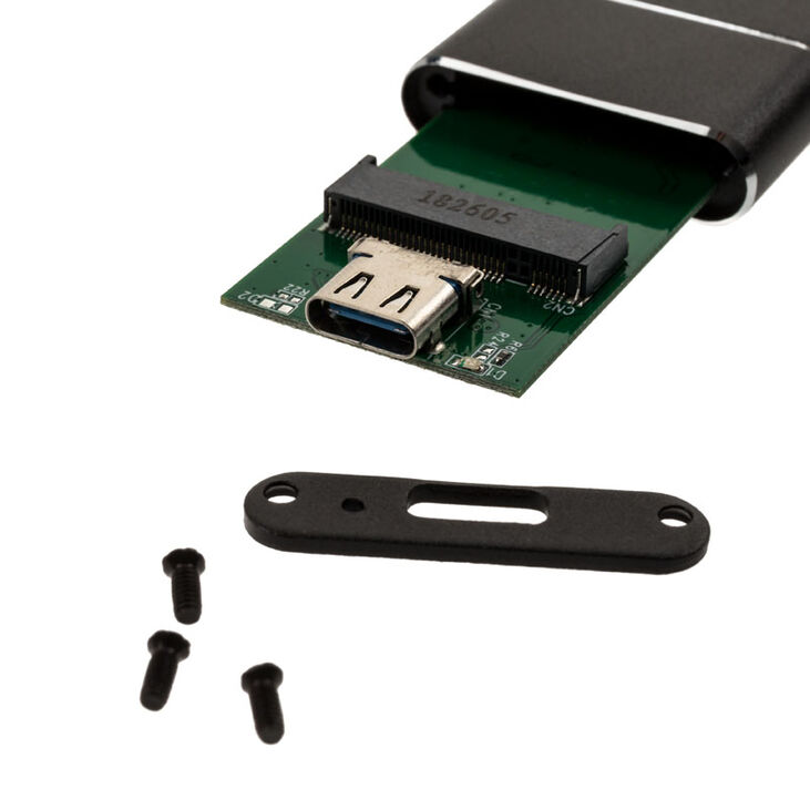 Akasa external USB 3.1 M.2 SSD aluminium case - black image number 2