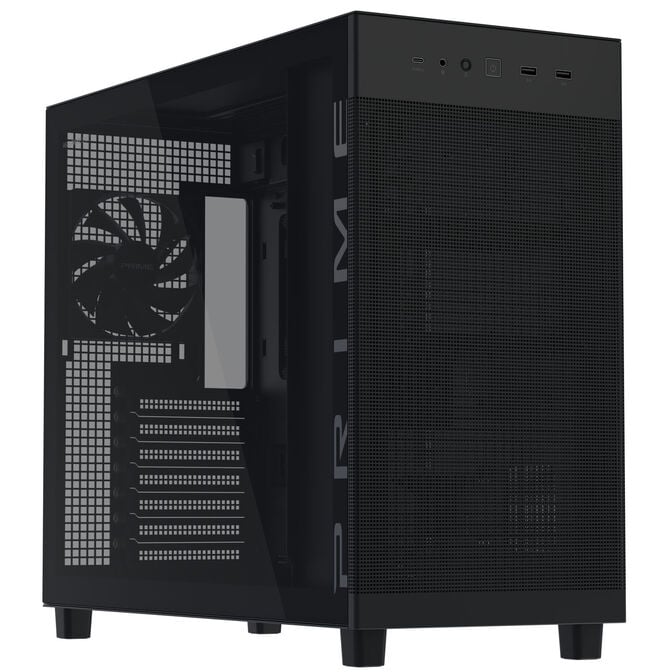 ASUS Prime AP303 PC-Geh&auml;use, Midi-Tower, ATX, Tempered Glass - schwarz image number 1