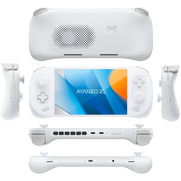 Ayaneo 2S Handheld Konsole – 32 GB LPDDR5X, 2 TB SSD, Sky White image number 1