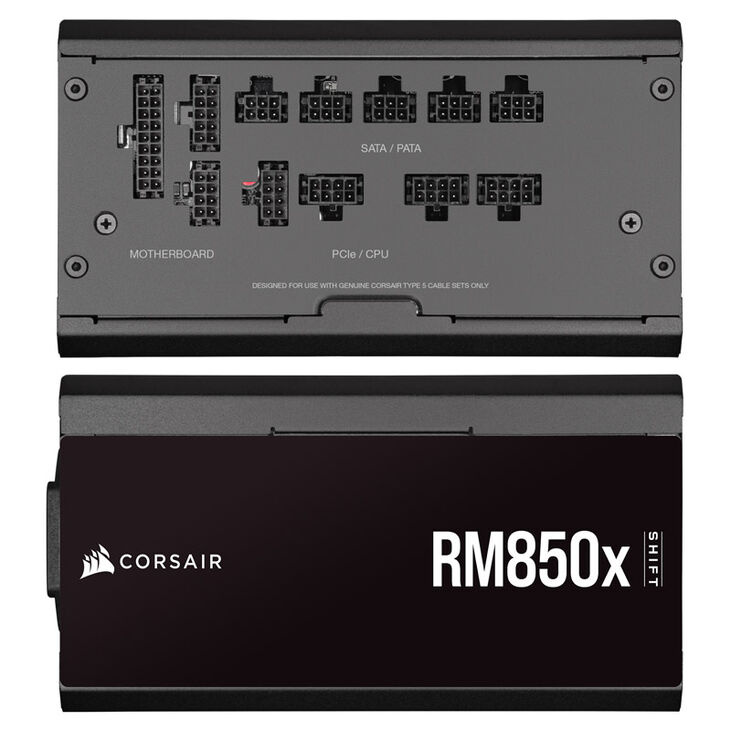 Corsair RMx Shift Series RM850x Power Supply 80 PLUS Gold, ATX 3.0, PCIe 5.0 - 850 Watt, black image number 6