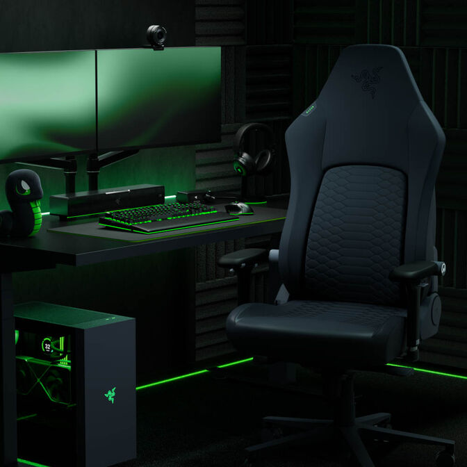 Razer Iskur V2 NewGen Gaming-Stuhl, ergonomisches Design, HyperFlex-Lordosenst&uuml;tze, 4D-Armlehnen - schwarz image number 7