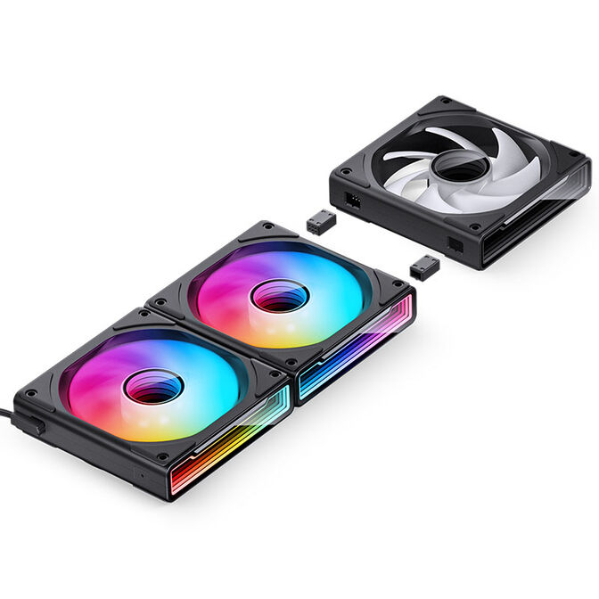 Jonsbo ZK-120B RGB PWM Fan, 120mm, 3-Pack - black image number 8