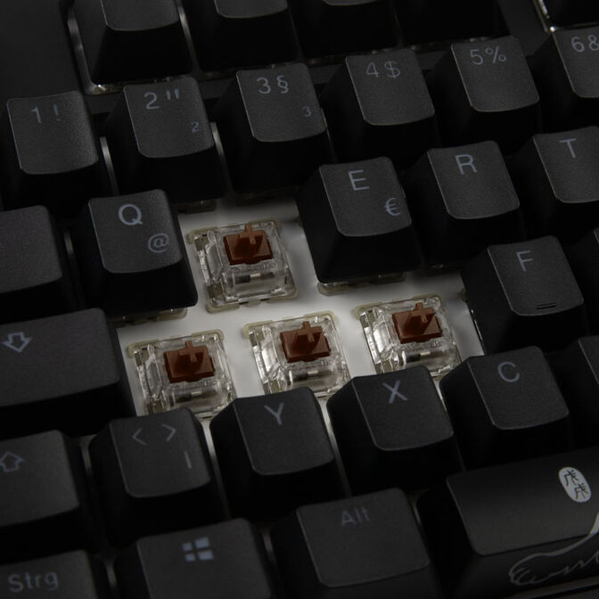 Ducky One 2 TKL PBT Gaming Tastatur, MX-Brown, RGB LED - schwarz image number 6