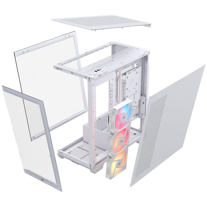 Corsair 3500X RS-R PC Case, Mid-Tower, E-ATX, RGB, Tempered Glass - white image number 17