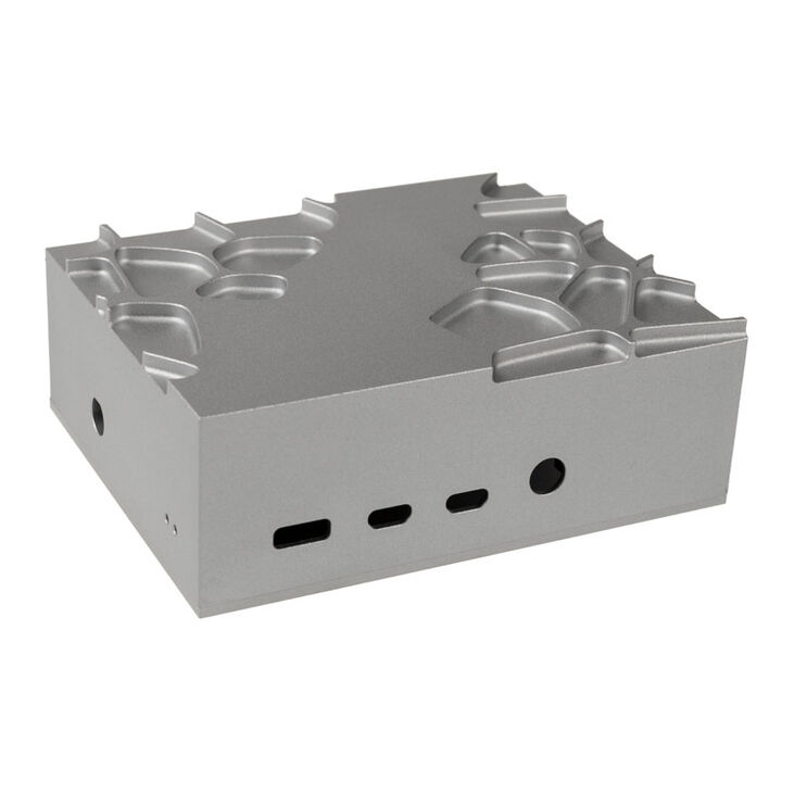 Akasa aluminium case for Raspberry Pi 4B with thermal kit - silver image number 0