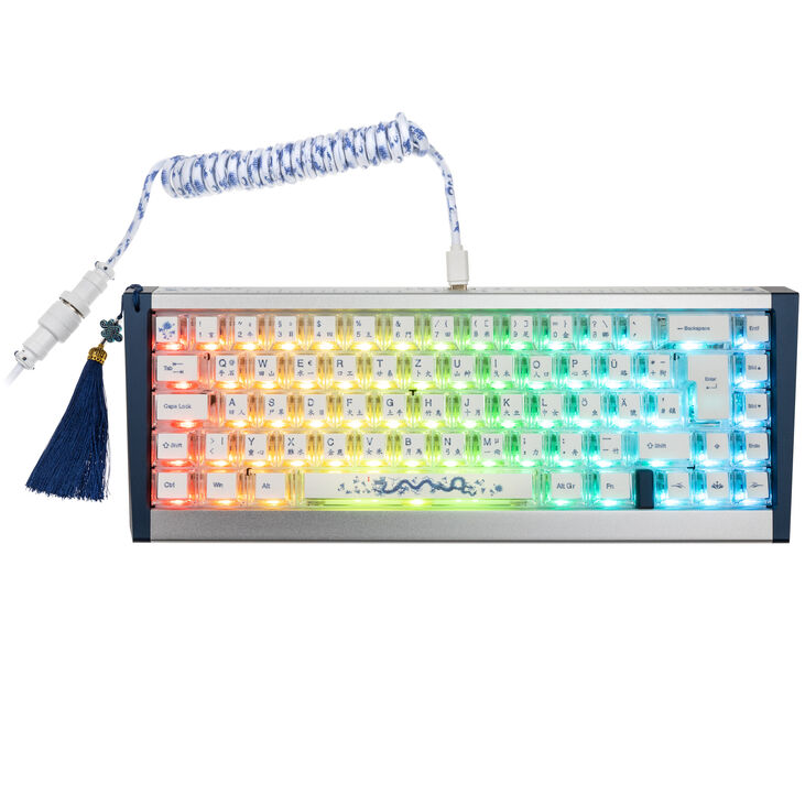 Ducky Year of the Dragon Gaming Keyboard, 75%, Hot-Swap capable, RGB, ISO - MX2A Purple image number 1
