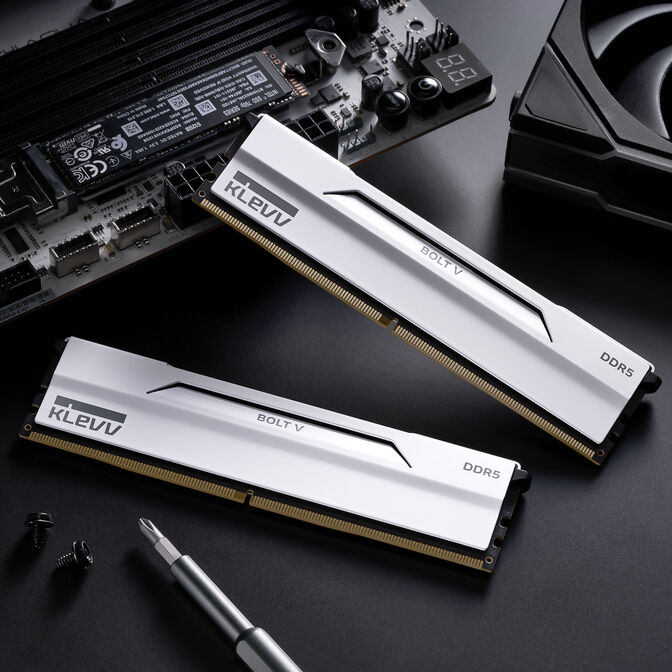Klevv Bolt V DDR5-6000 RAM, XMP 3.0, EXPO - 32 GB Dual-Kit, wei&szlig; image number 12