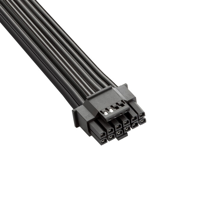 CableMod Basics Universal 12V-2x6 Cable, 90° Connector, 16-Pin to 16-Pin - Black, 60 cm, Var. A image number 1
