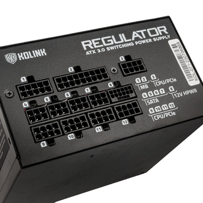 Kolink Regulator 80 PLUS Gold PSU, ATX 3.0, PCIe 5.0, modular - 1000 Watts image number 5
