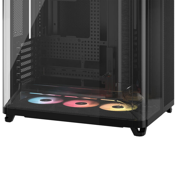 Corsair AIR 5400 RS-R ARGB PC Case, Mid Tower, Tempered Glass, RGB - includes 3x 120mm Fans, black image number 9