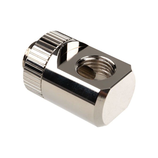 EK Water Blocks EK-Torque Adapter T-Splitter G1/4 inch male to 2x G1/4 inch female - rotary, nickel silver image number 0