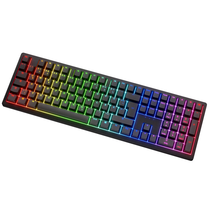Ducky Zero 6108 Classic Black kabellose Gaming Tastatur, RGB - Cherry MX2A Blue, ISO (DE) image number 2