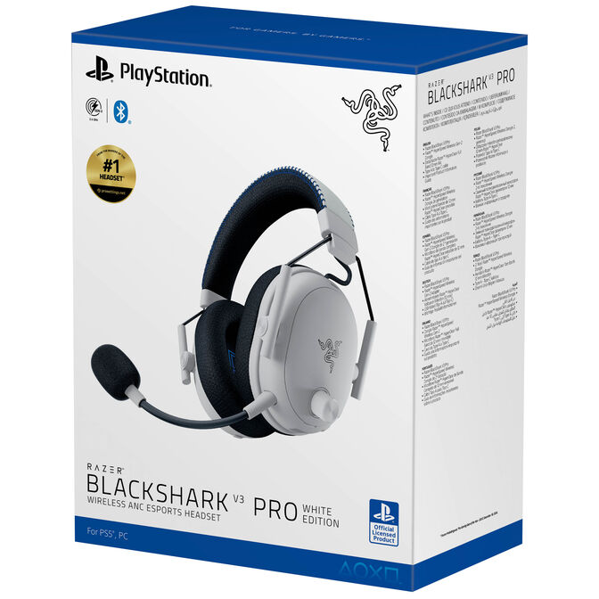 Razer BlackShark V3 Pro Gaming-Headset, f&uuml;r PlayStation - wei&szlig; image number 9