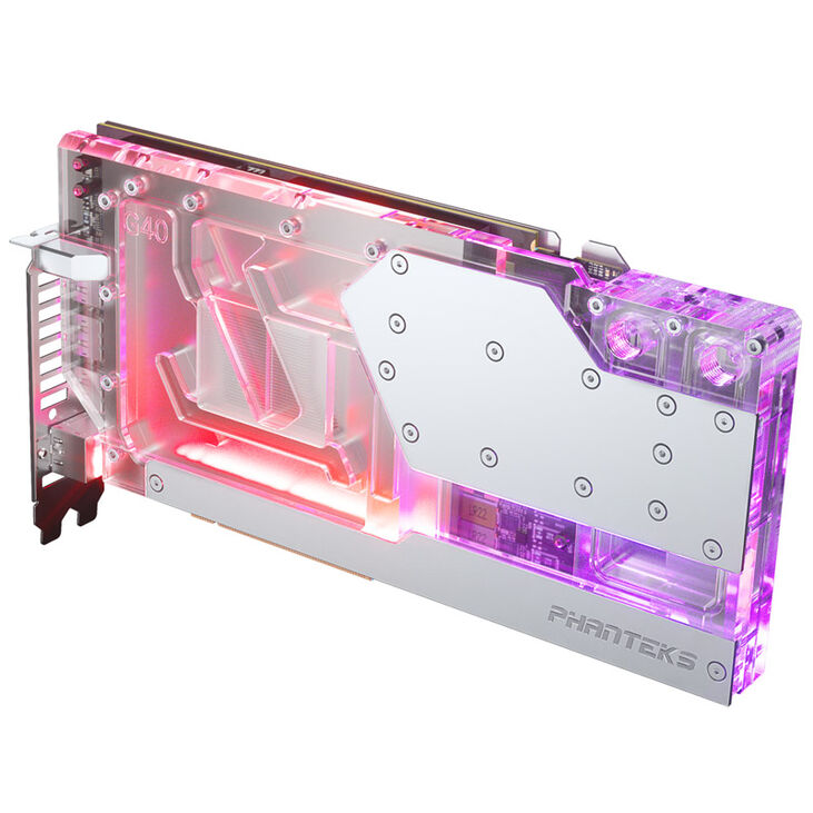 PHANTEKS Glacier G40 RTX 4090 Waterblock incl. Backplate for Asus, D-RGB - chrome image number 1