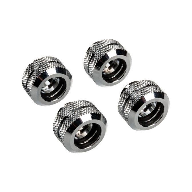 Corsair Hydro X Series XF Hardline fitting straight G1/4 inch to 12mm OD hard tube - 4 pack, chrome image number 0